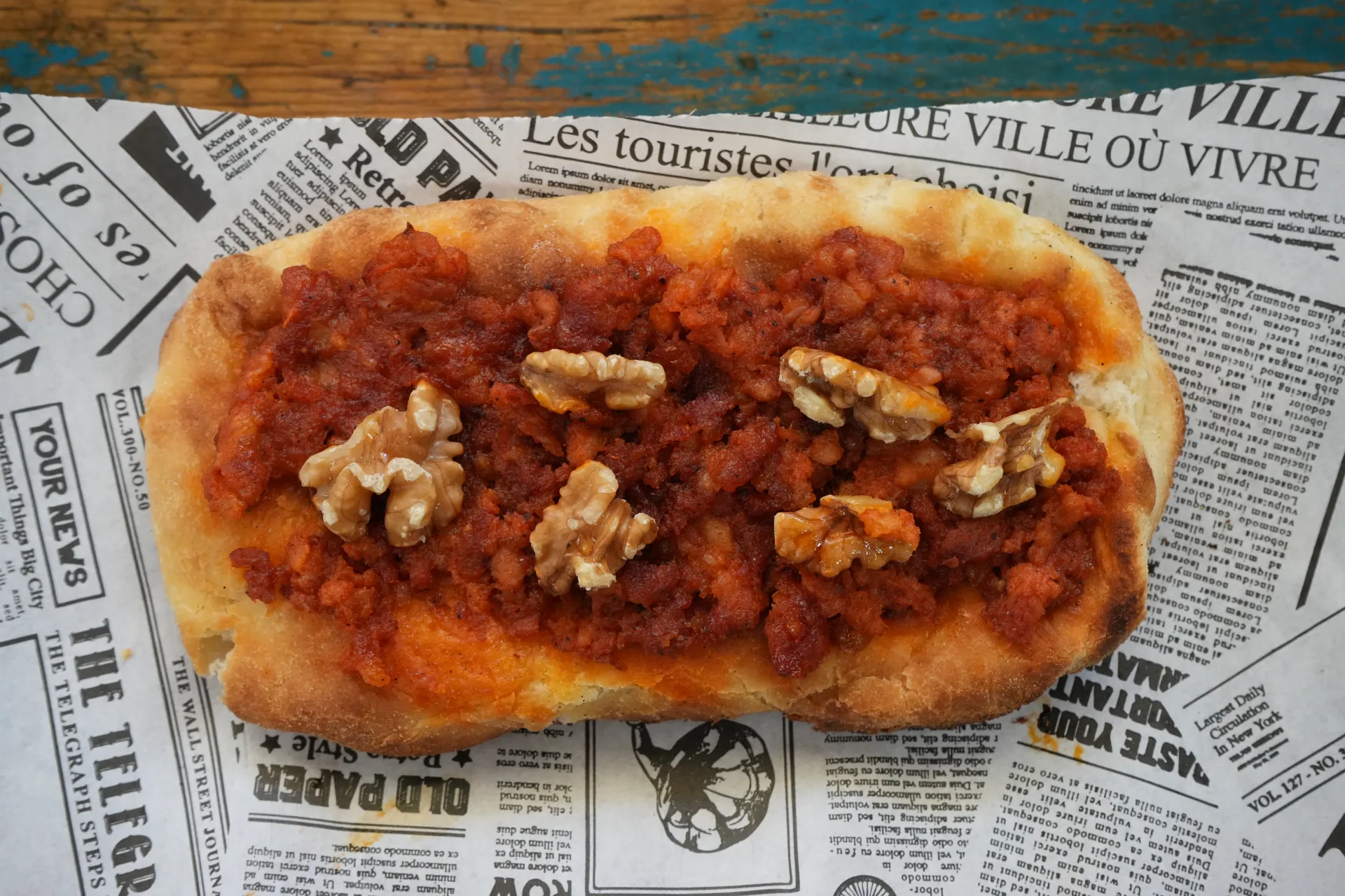 Coca de Sobrasada Miel y Nueces, de Bar Bus, en la Jornada de Cocas de Dénia