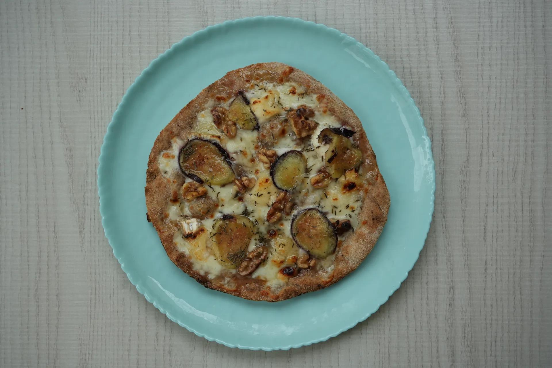 Coca Pizza Espelta Integral Ecológica Fichi e Formaggio di Capra, de Doa, en la Jornada de Cocas de Dénia